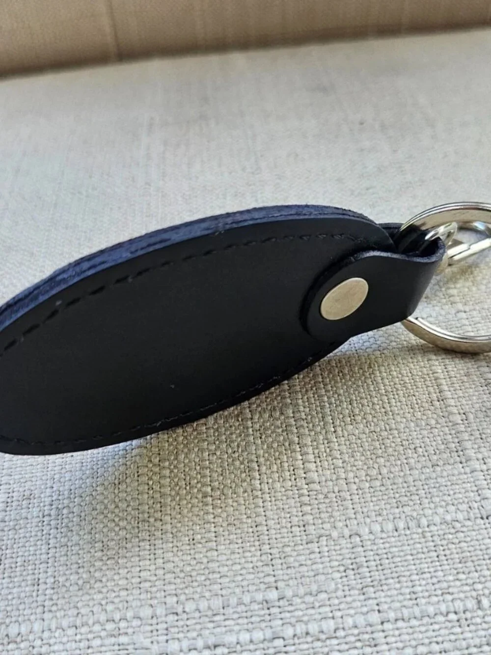 Handmade Keys Holder Black Genuine Leather keychain Keyring Handmade